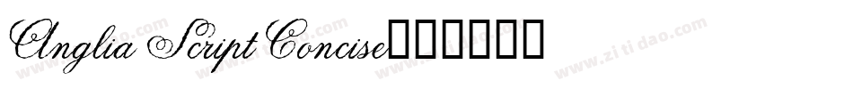 Anglia Script Concise字体转换